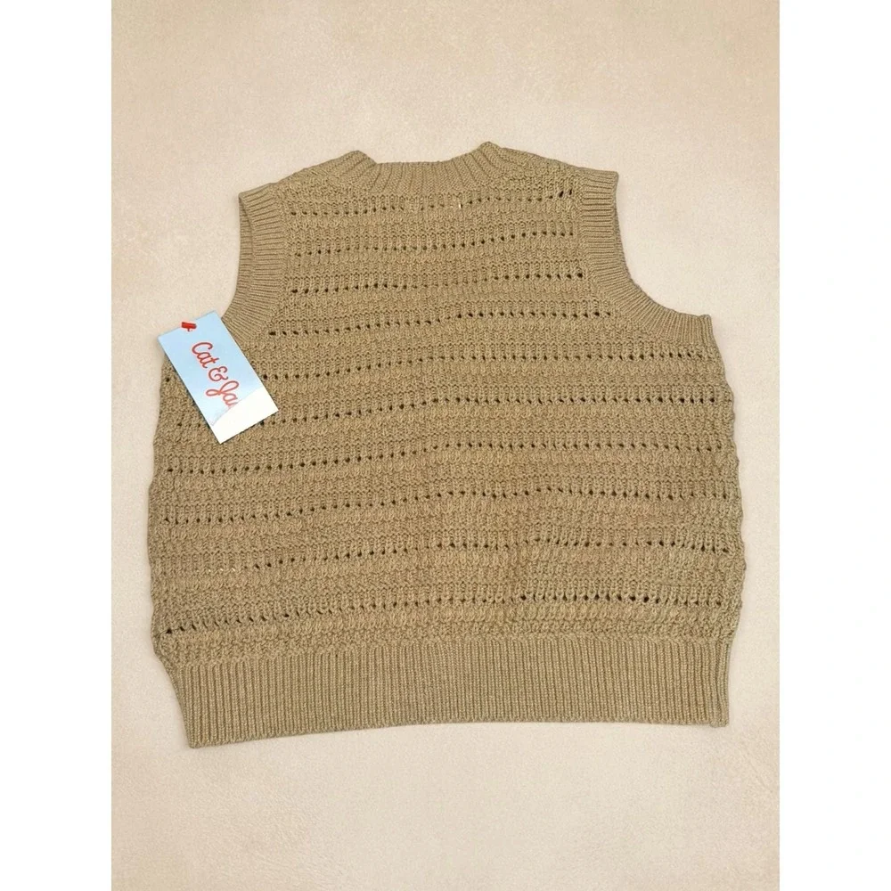 Cat & Jack Kids'‎ Textured Knit Button-Down Cardigan Vest